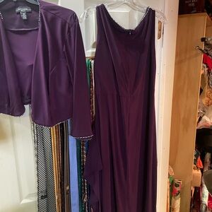 R&M Richards Deep Purple Dress with Jacket